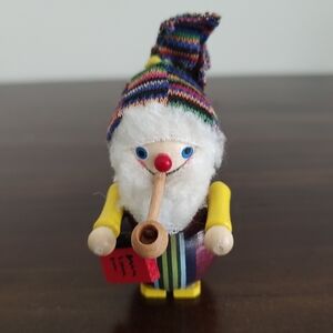 Vintage Steinbach Christmas Ornament Smoking Man Germany Wood